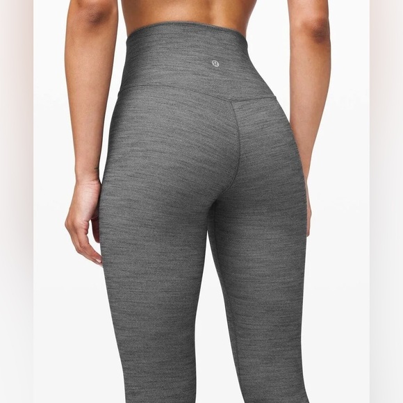 Lululemon Align Pant 25 inch inseam. Size 4. Color: heather grey textured knit - Picture 1 of 6
